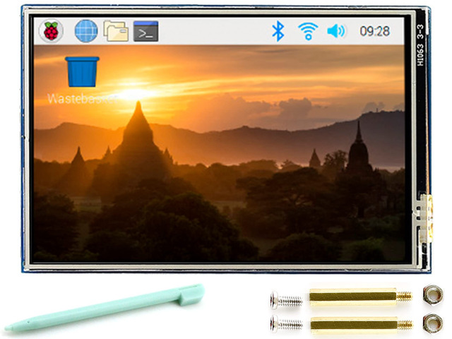 3.5' Resistive Touch Screen IPS LCD 480x320, XPT2046 Controller, Compatible with Raspberry Pi 5/4B/3B+/3B/2B/A+/B+/Zero W/Zero 2W
