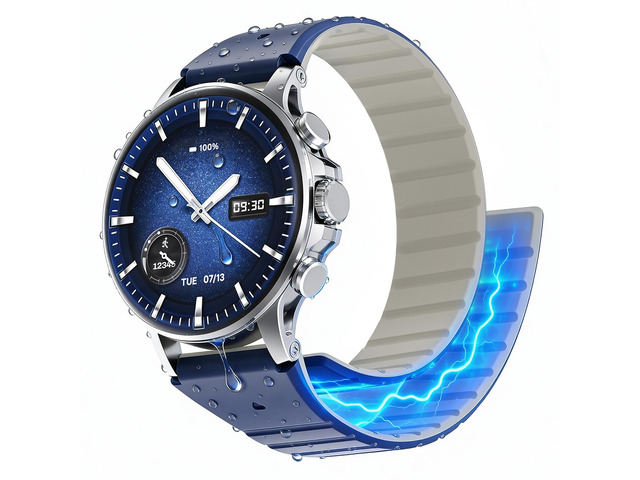 3D Dynamic Dial Smart Watch with Magnetic Strap, 1.60' AMOLED HD Touchscreen Fitness Tracker Bluetooth Call 100+ Sport ModesIP68 Waterproof Heart...