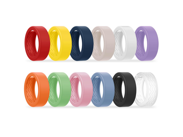 12 Pack Cover Compatible with Oura Ring 5, Ultra-Thin Soft Silicone Anti-Slip Wave Texture Protector Case, Support Charging with Cover on,...