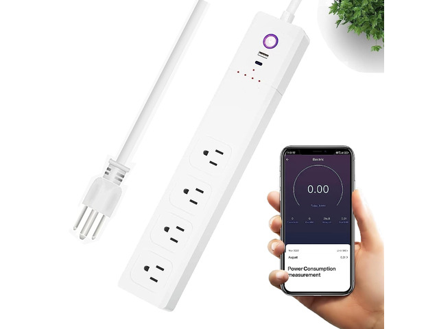 Smart Power Strip,WiFi Surge Protector with 4 Individually Controlled Smart Outlets and 2 USB Ports, Compatible with Alexa Google Home, 5Feet...