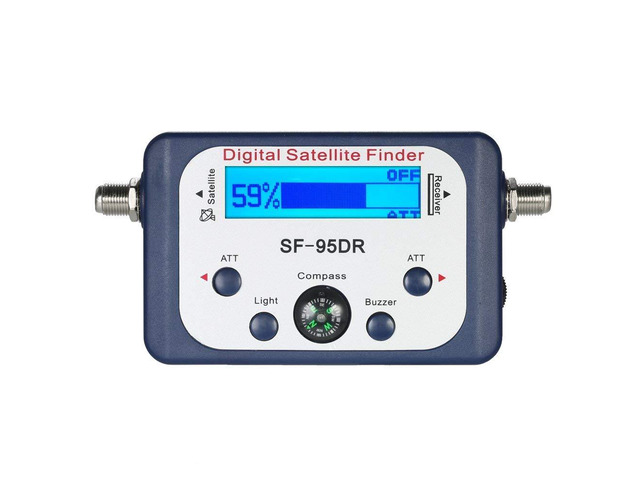 Digital Satellite Finder for Dish DirectTV FTA, Signal Meter Support 950-2150MHz Ku-Band, Audio Tone & LED Indicators for Easy Alignment,...