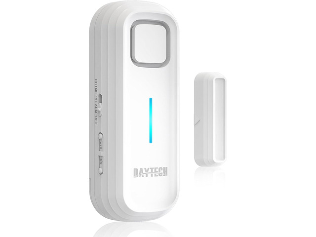 Freezer Door Alarm When Left Open with 0-4Mins Delay, White 1PC 0-120dB Adjustable Volume, Freezer Alarm Prevent Food Spoilage from Doors Left...