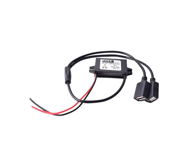 Car Hard Wire Charger, 12V to 5V Dual USB Female Port Charging Cable Direct Link Hard Wired Step Down Converter Power Supply for Dash Camera Car...