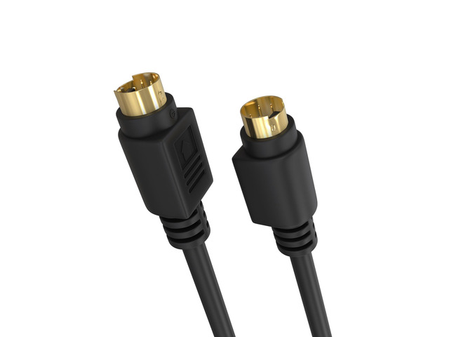 S Video Cable 25 ft SVHS 4-PIN Video Cable Mini Din S-Video Cord for Home Theater, Camcorder, DSS Receiver, DVD Player- Black