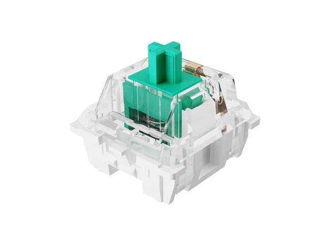 K Pro Mint Switch 110 Pcs Factory Pre-Lubed Tactile Mechanical Keyboard Switches, 67gf Operating Force, Gentle Sound, MX 3-Pin Compatible for...
