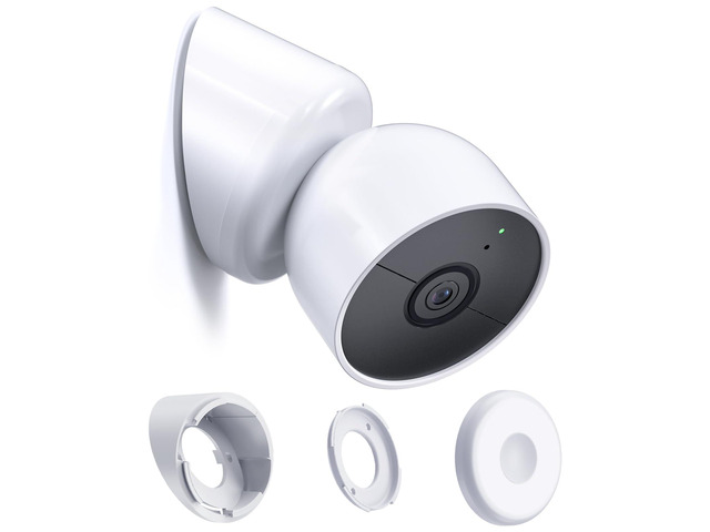 Magnetic Wall Mount Compatible with Google Nest Cam Outdoor (Wired, 2nd Gen) and Outdoor or Indoor, Battery, 4 Installation Methods, Nest Camera...