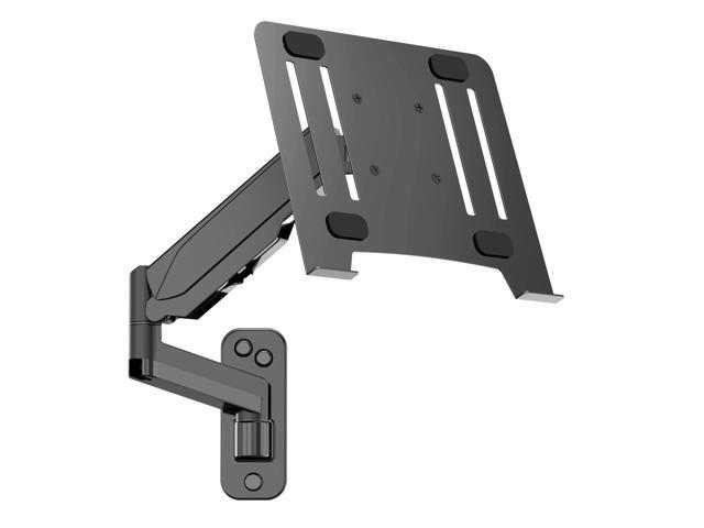 2-in-1 Gas Spring Laptop Wall Mount for 12'-17' Notebook/13'-32' Screen Wall Holder with Vented Tray, Full Motion Adjustable Wall Mount Laptop...