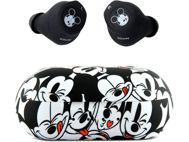 Disney Mickey Mouse Bluetooth Earbuds with Charging Case- Bluetooth Wireless Headset with Built-in Mic and 30 Hours of Playtime- Mickey Mouse Gifts...