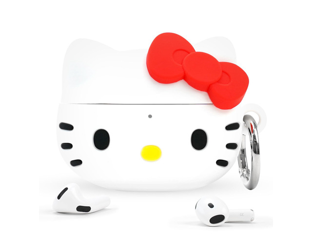 Sanrio Case Compatible with AirPods 4th gen [Hello Kitty and Friends] - Cute Silicone Protective Cover [Carabiner Clip Included] [Wireless Charging...