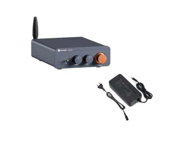 48V 5A Power Adapter Supply and BT20A Pro 300W x2 TPA3255 Bluetooth 5.0 Home Audio Stereo 2 Channel Amplifier
