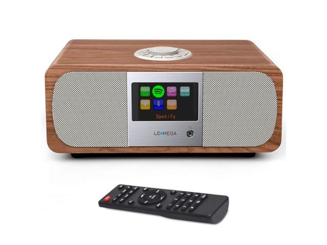 M3+ Internet Radio, Podcasts,Spotify, Bluetooth, FM Stereo, Walnut Full colour display, 40 presets, remote control, acoustic wooden cabinet,...