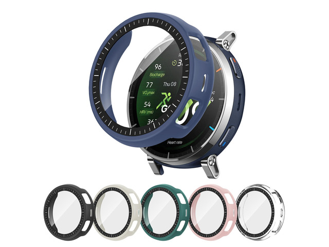 6 Pack Case Compatible for Amazfit Active 3 Premium with Tempered Glass Screen Protector, Shockproof Bumper Protective Cover Compatible with...