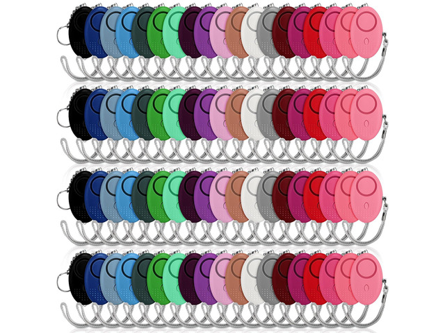 76 Pcs Personal Alarm Bulk 130DB Safe Sound Emergency Safety Self Defense Security Alert Keychain with Led Light Personal Protection Alarm for...