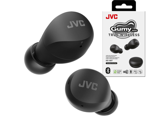 Gumy Mini HAA6TB True Wireless Earbuds, Black Up to 23 Hours Battery Life, Neodymium Magnet Driver, IPX4 Water Resistance, Compact and Lightweight