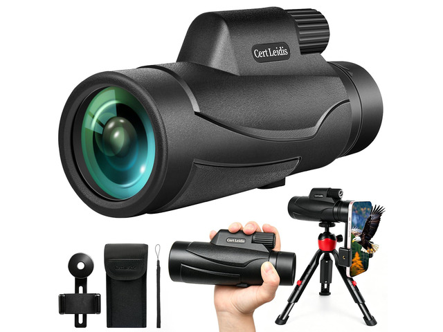 Monocular Telescope 8x42 HD for Adults with Tripod & Phone Adapter, BAK-4 Prism & FMC Lens Waterproof Compact for Bird Watching Stargazing Camping...