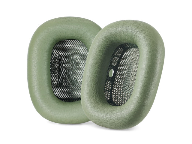 Upgraded Sheepskin Leather Replacement air pods max Ear Cushions Pads Compatible with Apple AirPods Max Headphones (Green). Easy DIY Fit ...