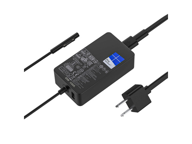 Original 65W 44W 1796 1706 1800 1625 Laptop Charger Compatible with Microsoft Surface Pro 10 9 8 7+ 7 6 Windows 5 4 3 2 Fit Model 1876 1943 1950...