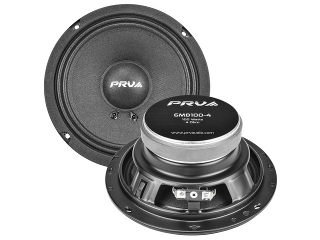 6.5 Inch Car Speakers 200 Watts 4 Ohm, 6MB100-4 Factory Replacement Car Door Speakers (Pair) Shallow Profile