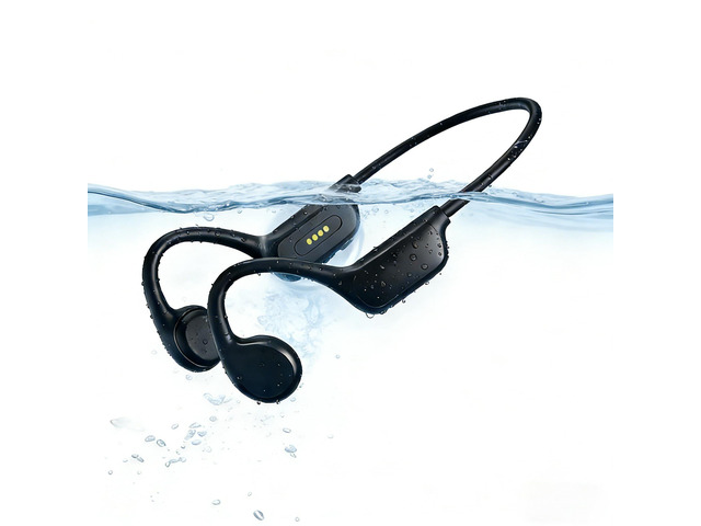 Swimming Bone Conduction Headphones, IPX8 Open Ear Headphones Bluetooth 5.4 Waterproof Earbuds with 32GB MP3 7H Playtimes, Underwater Headphones...