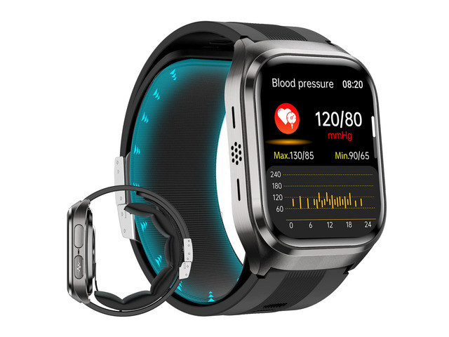 Blood Pressure Smart Watch,2.06' AMOLED HD Large Screen,Voice Broadcast,Air Pump Air Bag,Bluetooth Call,24/7 Heart Rate Blood Oxygen Sleep...