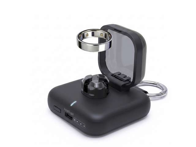 Wireless Charging Case Compatible with Ou-ra Ring Gen 4: 2000mAh Portable Travel Charger Dock for Size 7/8/9/10/11/12/13 with USB-C Cable (Not...