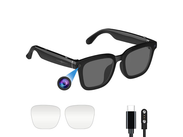 AI smart Camera Glasses: HD 1080P Video Recording and Photo Taking, Translation, Assistant Conversation, Suitable for Outdoor and Indoor, Cycling,...