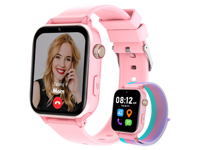 4G Kids Smart Watch for Boys Girls with GPS Tracker, Kid Smartwatch Phone Call SOS Video Call for Kids Birthday Gift Ages 4-12