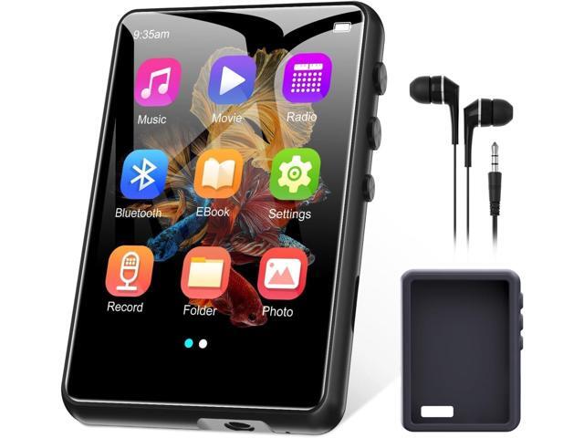 128GB MP3 Player with Bluetooth 5.4, 2.4' Portable HiFi Music Player with FM Radio/HD Speaker/E-Book, Digital Music Player Earphones Included
