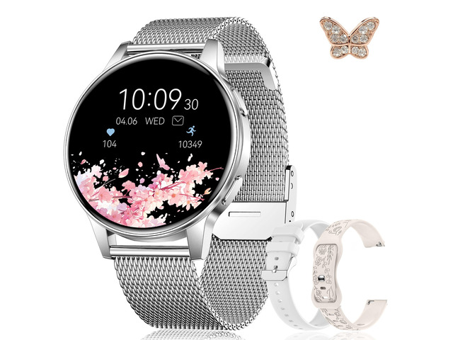 Smart Watch for Women, 1.27' HD Touchscreen Smartwatch with Bluetooth Call & Text Notification, 130+ Sport Modes, IP68 Waterproof Fitness Tracker...