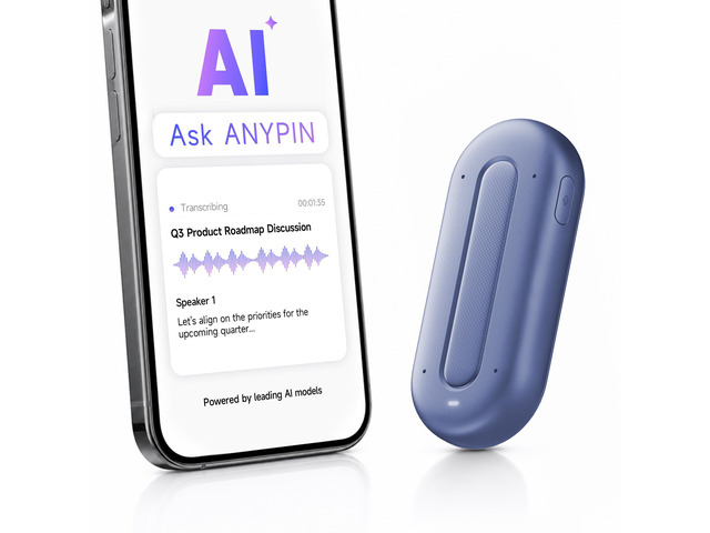 Note Pod P1 AI Voice Recorder, Transcribe &Summarize, Wearable AI Note taker for Meetings, Calls & Productivity, Wi-Fi Sync, Support 120+...