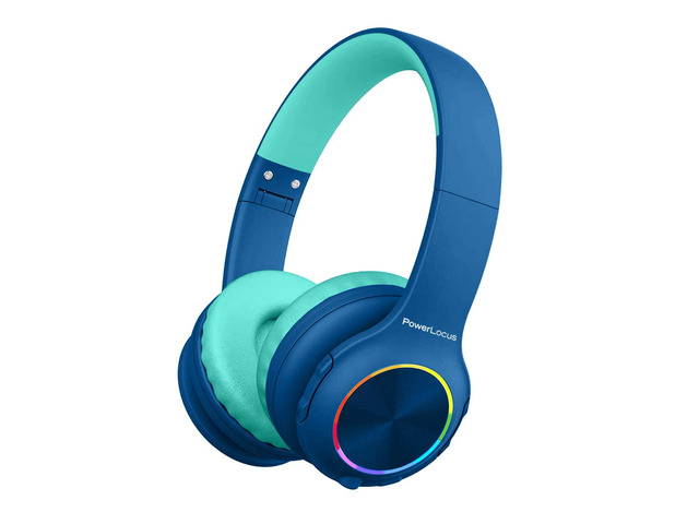 PLED Kids Bluetooth Headphones, Kids Wireless Headphones with LED Lights, 74/85/94dB Safe Volume, Micro SD, AUX Cable, Hi-Fi Stereo, Built-in Mic...