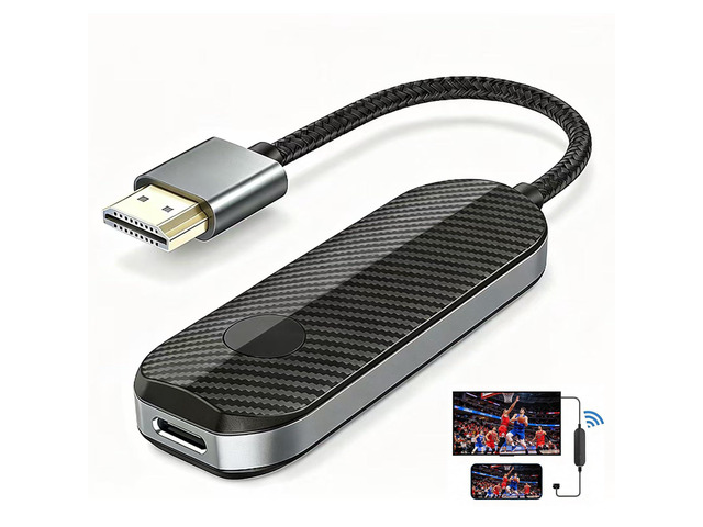 iShare iOS Wireless HDMI Adapter for iPhone iPad, 5GHz 1080P Screen Mirroring to TV Monitor Projector, Plug & Play No App, Stream YouTube TikTok to...