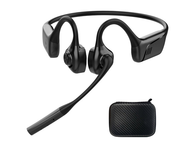 Open-Ear Headphones with Mic, Bluetooth Headphones,Truck Driver Headset Wireless Bluetooth Headset with Noise Canceling Mic & Mute Button for...