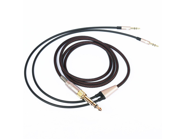 Replacement Audio Upgrade Cable Compatible with Hifiman Sundara, Ananda, Arya, HE400SE, Edition XS, HE4XX Headphones 3.5mm/6.35mm to Dual 3.5mm end...