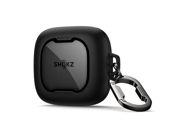for SHOKZ OpenFit Air Case Cover, Magnetic Locking Cases for SHOKZ OpenFit Air Open-Ear Headphones, Protective Bumper Cover with Carabiner &...