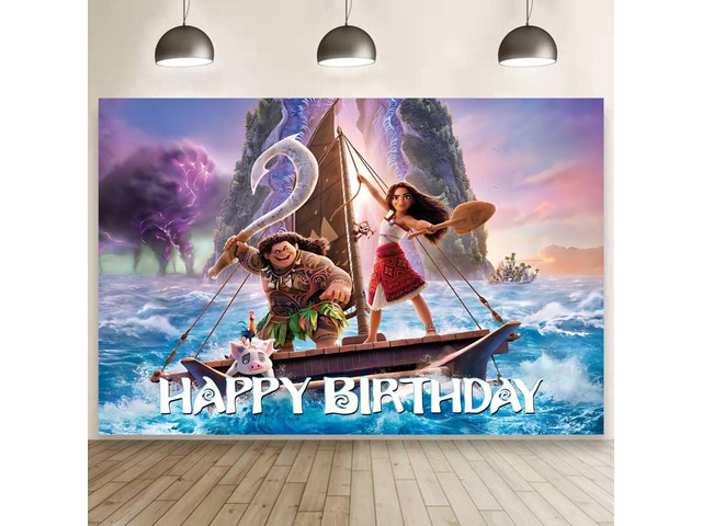 Wall Decor Backdrop for Moanana Birthday Decorations, Birthday Banner for Party Supplies (5x3ft)