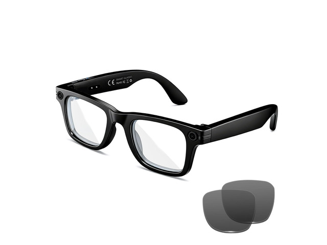 AI Smart Glasses with 8MP Camera, 1080P Video & HD Photo, Bluetooth Audio, AI Voice Assistant, Real-Time Translation, Object Recognition,...