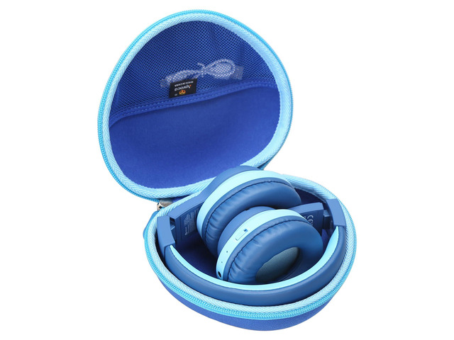 Case Compatible with iClever BTH12 / HS19 / BTH26 Kids Bluetooth Headphones, Portable Storage Headphones Bag for Accessories -Blue (Case Only)