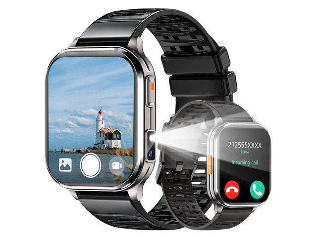 Smart Watches for Men Women with Built-in Camera 2.01' Touch Screen Play local music Save music Fitness with Heart Rate/SpO2/Sleep Monitor IP67...