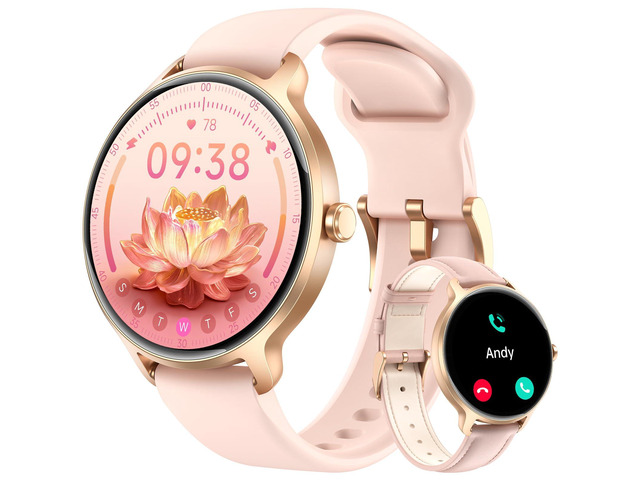 Smart Watch for Women, 1.27' HD AMOLED Smartwatch (Answer/Call) for iPhone/Android/Samsung, Fitness Tracker with 120+ Sport Modes, Heart...