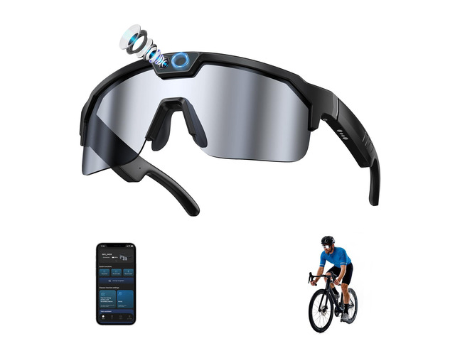 AI Smart Glasses with Camera, 4K Video Recording Sunglasses with Camera UV400 Polarized Lenses,Voice Assistant & 6-Axis EIS Stabilization, Unisex...