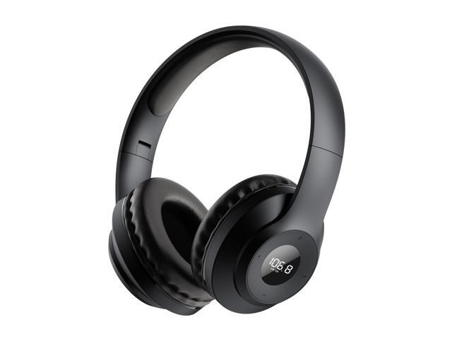 X5 Rechargeable & Portable FM Radio Headphones Mowing (Black) Excellent Reception, LED Display, Soft Ear Muffs, Radio Headset FM Receiver for...