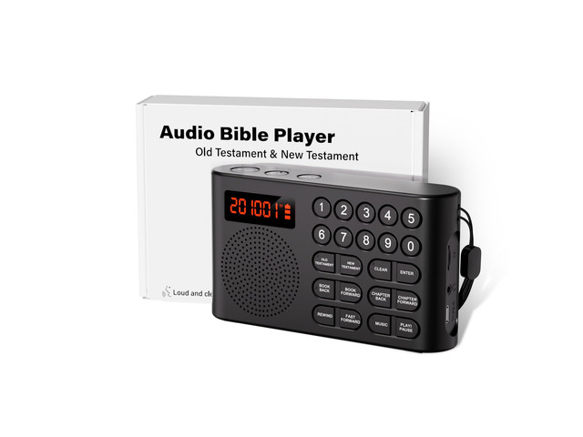 KJV Audio Bible Player for Seniors & Blind, Portable Talking Bible King James Version Electronic Bible, Old & New Testament, 26H Playtime, Quick...