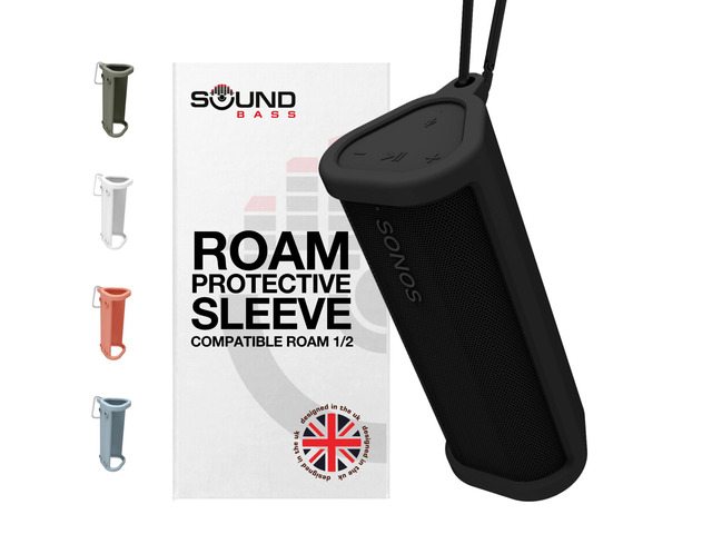 Heavy Duty Protective Carrying Case for Sonos Roam 2 Black Compatible with Sonos Roam, Roam 2 & Roam SL Includes Bluetooth Button Protect...