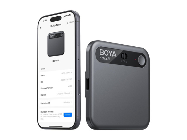 Notra AI Voice Recorder for Meetings & Calls,Interviews & Teams, Black Ai Note Taker with Transcription & Summary, 64GB Storage, Secure Cloud...