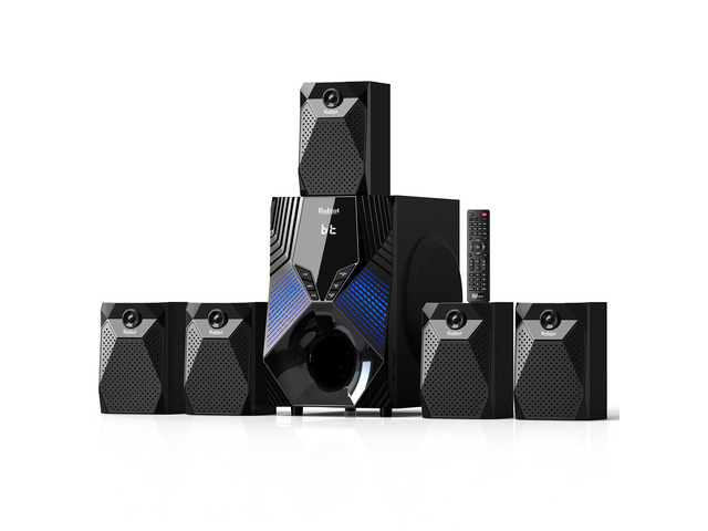 Home Theater System, 1000 Watts Peak Power Surround Sound Systems 5 Wired Satellite Audio Speakers 8' Subwoofer 5.1/2.1 Channel Deep Bass with...