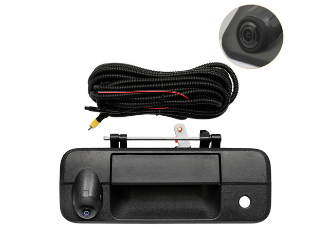 Backup Camera Tailgate Handle, Compatible with Toyota Tundra 2007-2013 With Key-Hole, with 170Â° Rear Viewing Angle, Waterproof, Rear View Camera,...