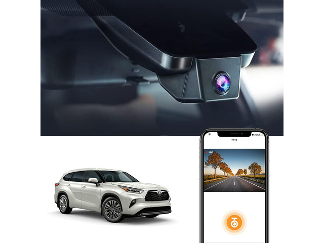 4K Dash Cam Suitable for Toyota Highlander 2020-2026 & Highlander Hybrid (Gen4/UX70), OEM Factory Look, UHD 2160P Video, Built-in WiFi & APP, Loop...