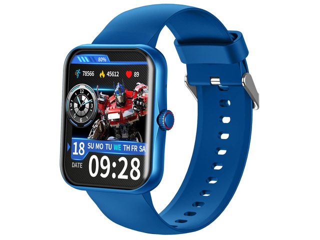 Fitness Tracker Smartwatch, Kids Smartwatch IP68, Blue Smartwatch for Kids 1.83-inch HD, Voice Calls, Sleep Calories Sports Mode, Pedometer...