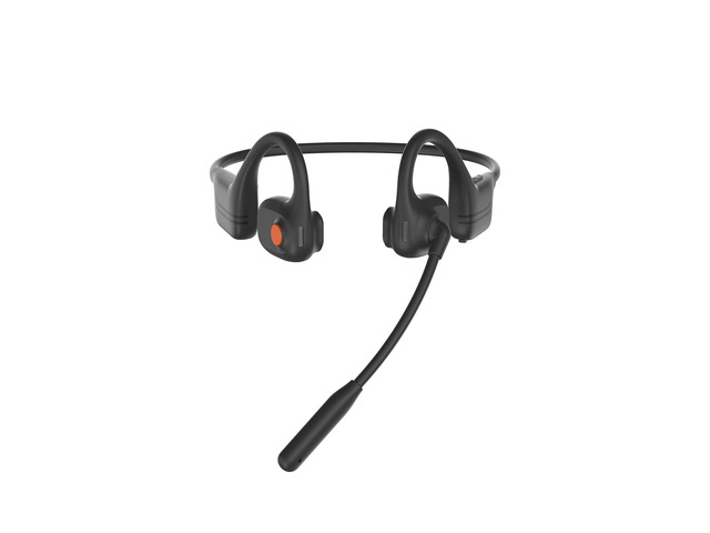 Open Ear Headphones with Mic - 29g Lightweight Open Ear Headset with DSP Noise Cancelling Boom Mic, 270° Rotatable Mic, Connect 2 Devices, 10H...